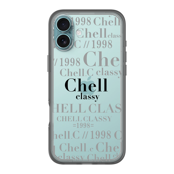 スリムプロテクションプレミアムケース［ Chell classy - Logotype ］