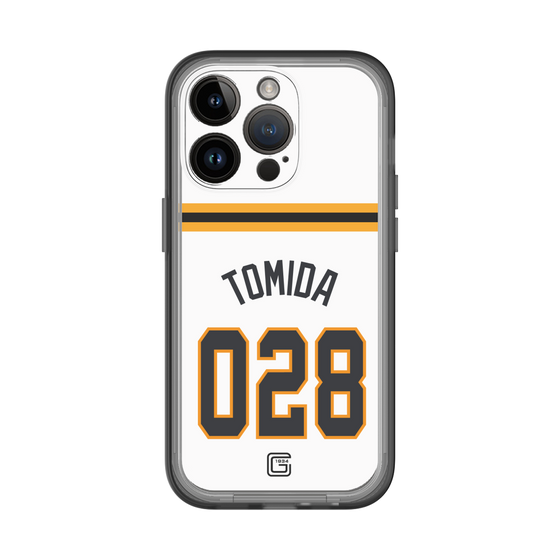 スリムプロテクションプレミアムケース［ 読売ジャイアンツ - #028 TOMIDA - ホーム ］