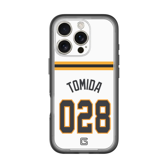 スリムプロテクションプレミアムケース［ 読売ジャイアンツ - #028 TOMIDA - ホーム ］