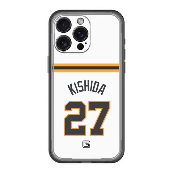 スリムプロテクションプレミアムケース［ 読売ジャイアンツ - #27 KISHIDA - ホーム ］