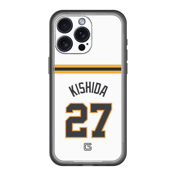 スリムプロテクションプレミアムケース［ 読売ジャイアンツ - #27 KISHIDA - ホーム ］