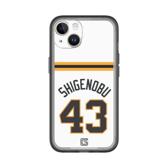 スリムプロテクションプレミアムケース［ 読売ジャイアンツ - #43 SHIGENOBU - ホーム ］