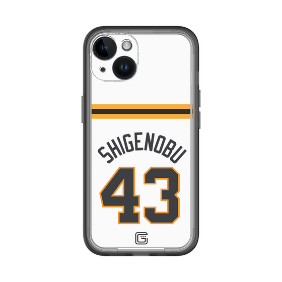 スリムプロテクションプレミアムケース［ 読売ジャイアンツ - #43 SHIGENOBU - ホーム ］
