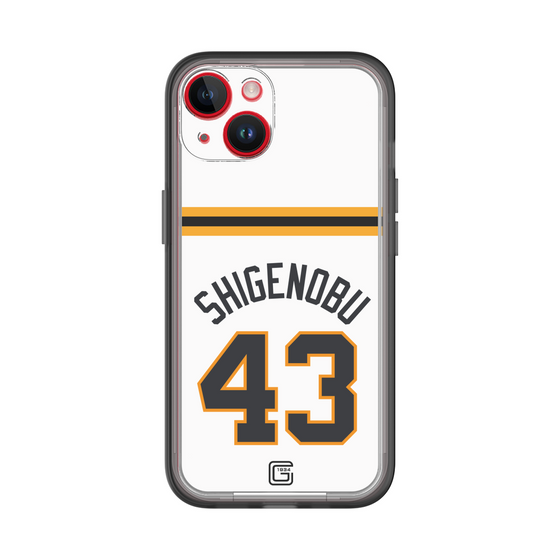 スリムプロテクションプレミアムケース［ 読売ジャイアンツ - #43 SHIGENOBU - ホーム ］