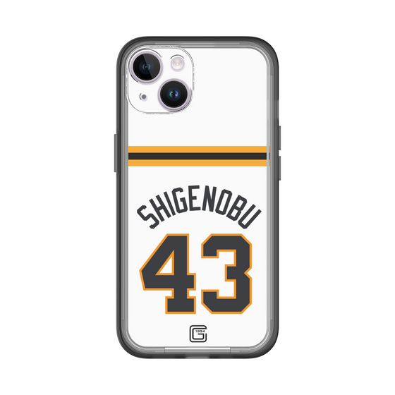 スリムプロテクションプレミアムケース［ 読売ジャイアンツ - #43 SHIGENOBU - ホーム ］