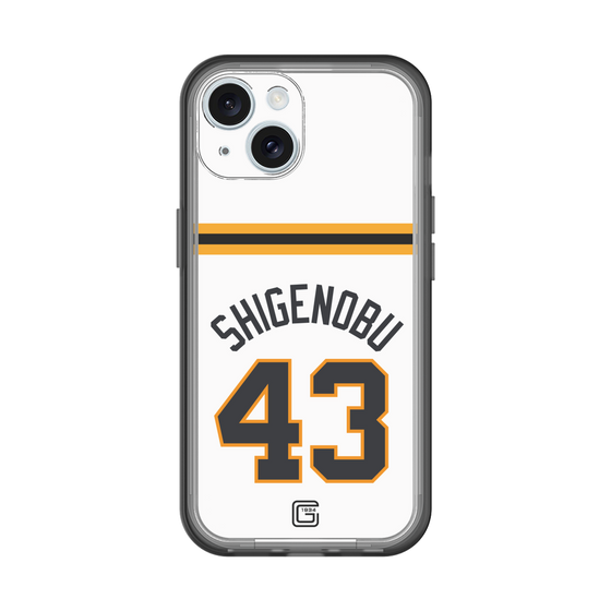 スリムプロテクションプレミアムケース［ 読売ジャイアンツ - #43 SHIGENOBU - ホーム ］