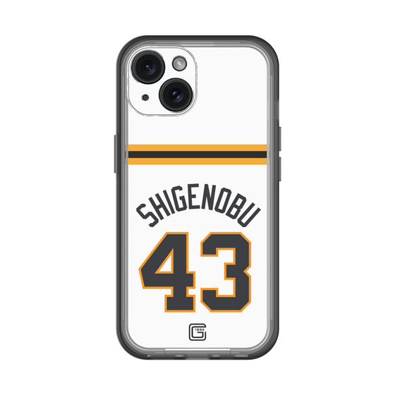 スリムプロテクションプレミアムケース［ 読売ジャイアンツ - #43 SHIGENOBU - ホーム ］