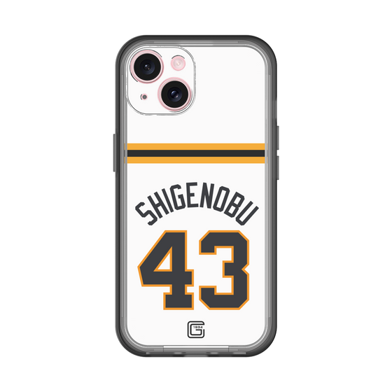 スリムプロテクションプレミアムケース［ 読売ジャイアンツ - #43 SHIGENOBU - ホーム ］