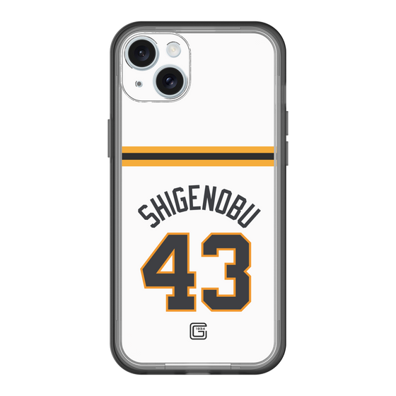 スリムプロテクションプレミアムケース［ 読売ジャイアンツ - #43 SHIGENOBU - ホーム ］