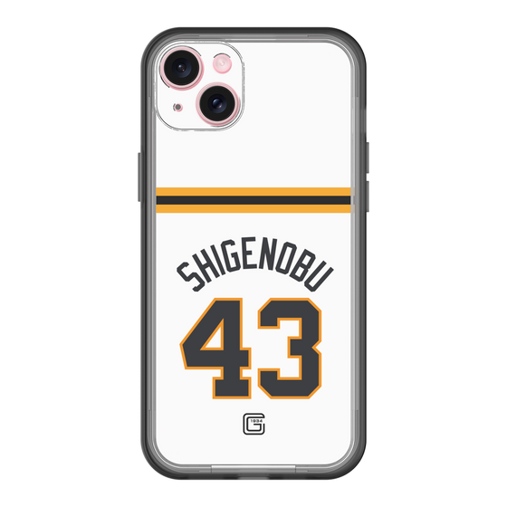 スリムプロテクションプレミアムケース［ 読売ジャイアンツ - #43 SHIGENOBU - ホーム ］