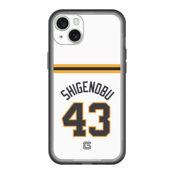 スリムプロテクションプレミアムケース［ 読売ジャイアンツ - #43 SHIGENOBU - ホーム ］