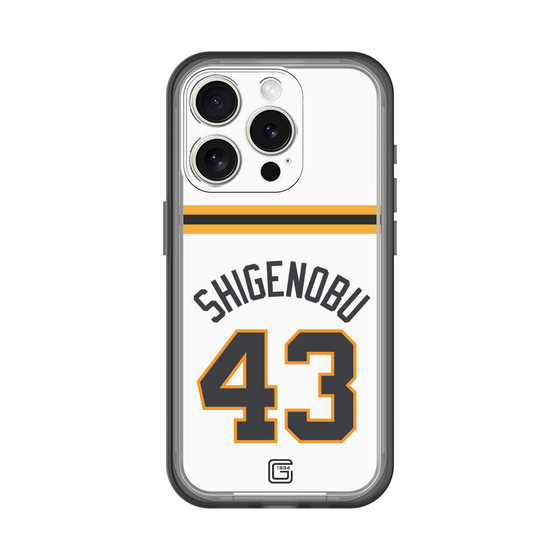 スリムプロテクションプレミアムケース［ 読売ジャイアンツ - #43 SHIGENOBU - ホーム ］