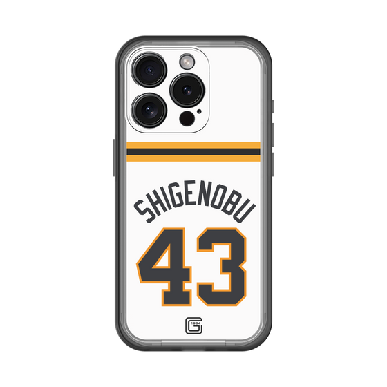 スリムプロテクションプレミアムケース［ 読売ジャイアンツ - #43 SHIGENOBU - ホーム ］
