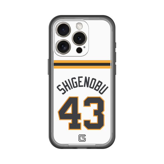 スリムプロテクションプレミアムケース［ 読売ジャイアンツ - #43 SHIGENOBU - ホーム ］