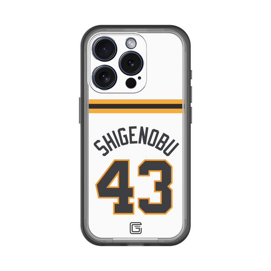 スリムプロテクションプレミアムケース［ 読売ジャイアンツ - #43 SHIGENOBU - ホーム ］