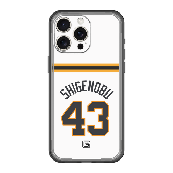 スリムプロテクションプレミアムケース［ 読売ジャイアンツ - #43 SHIGENOBU - ホーム ］