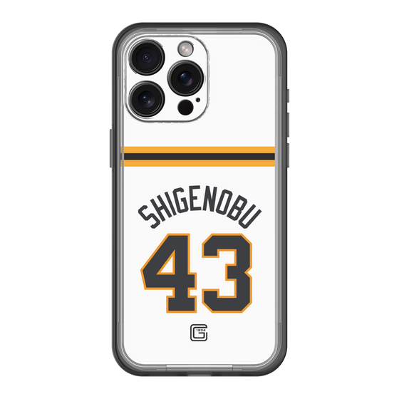 スリムプロテクションプレミアムケース［ 読売ジャイアンツ - #43 SHIGENOBU - ホーム ］