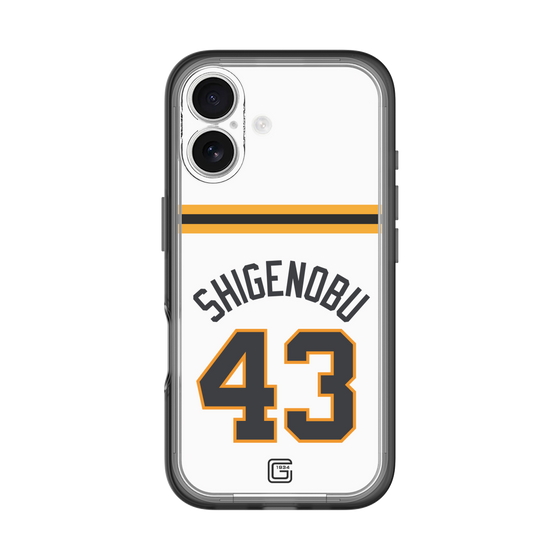 スリムプロテクションプレミアムケース［ 読売ジャイアンツ - #43 SHIGENOBU - ホーム ］