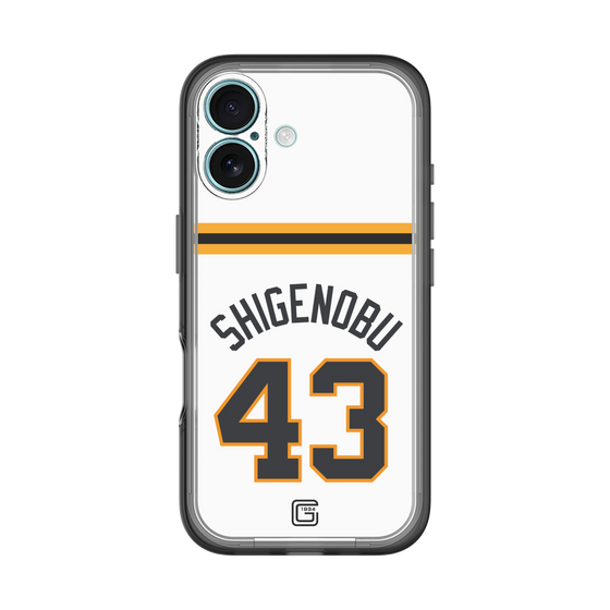 スリムプロテクションプレミアムケース［ 読売ジャイアンツ - #43 SHIGENOBU - ホーム ］