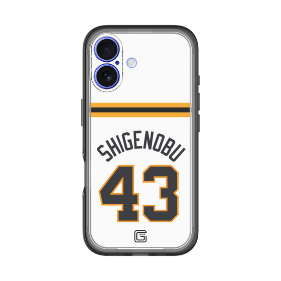 スリムプロテクションプレミアムケース［ 読売ジャイアンツ - #43 SHIGENOBU - ホーム ］