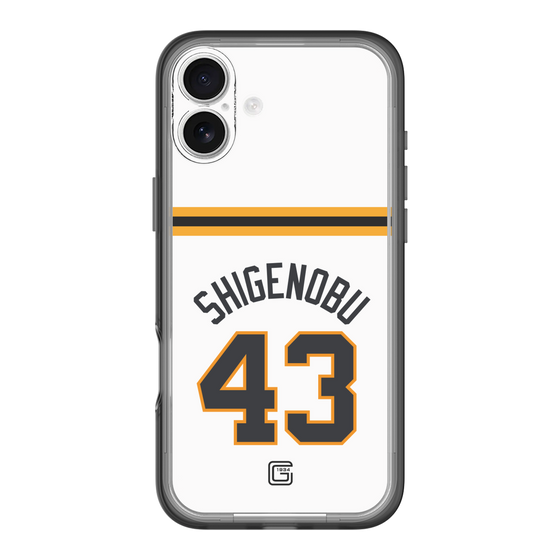 スリムプロテクションプレミアムケース［ 読売ジャイアンツ - #43 SHIGENOBU - ホーム ］