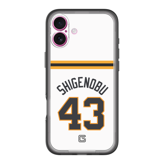 スリムプロテクションプレミアムケース［ 読売ジャイアンツ - #43 SHIGENOBU - ホーム ］