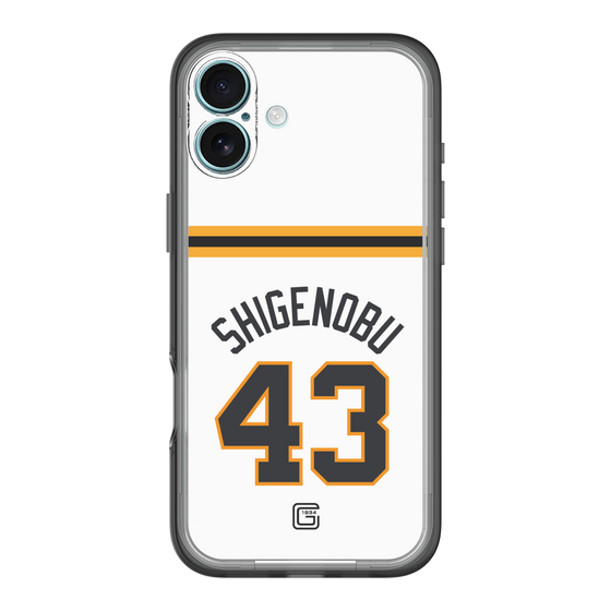 スリムプロテクションプレミアムケース［ 読売ジャイアンツ - #43 SHIGENOBU - ホーム ］