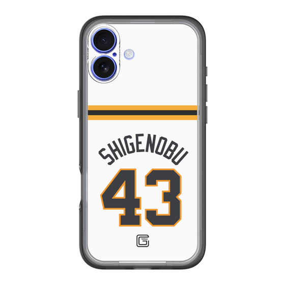 スリムプロテクションプレミアムケース［ 読売ジャイアンツ - #43 SHIGENOBU - ホーム ］