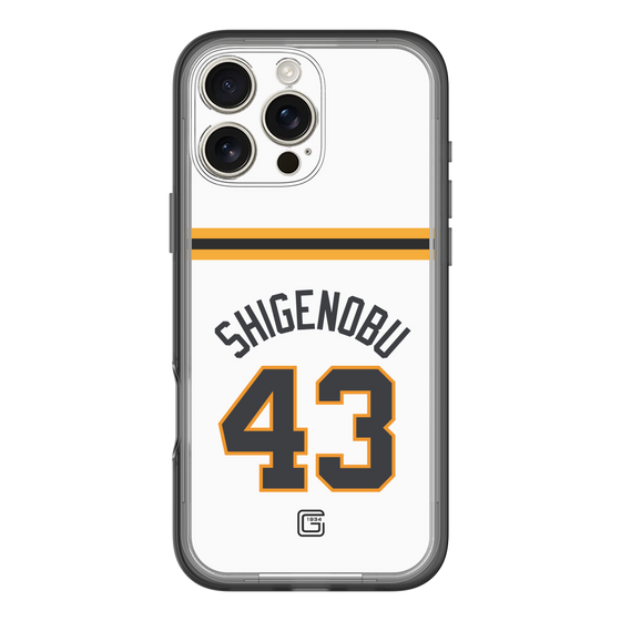 スリムプロテクションプレミアムケース［ 読売ジャイアンツ - #43 SHIGENOBU - ホーム ］