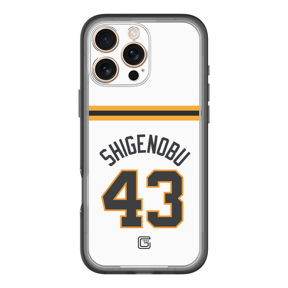 スリムプロテクションプレミアムケース［ 読売ジャイアンツ - #43 SHIGENOBU - ホーム ］