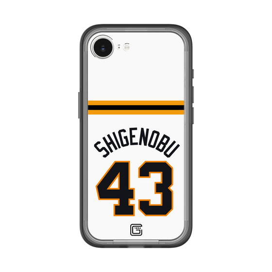 スリムプロテクションプレミアムケース［ 読売ジャイアンツ - #43 SHIGENOBU - ホーム ］