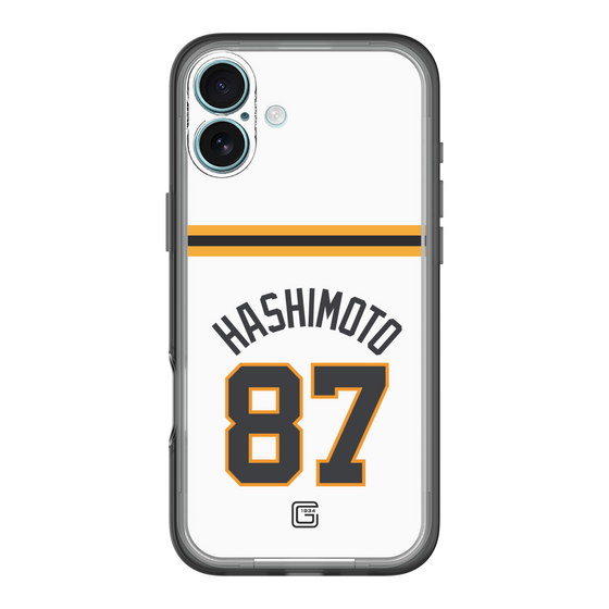 スリムプロテクションプレミアムケース［ 読売ジャイアンツ - #87 HASHIMOTO - ホーム ］