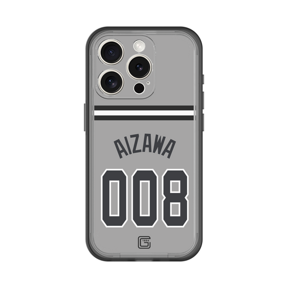 スリムプロテクションプレミアムケース［ 読売ジャイアンツ - #008 AIZAWA - ビジター ］