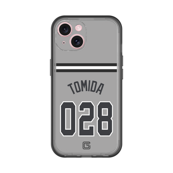 スリムプロテクションプレミアムケース［ 読売ジャイアンツ - #028 TOMIDA - ビジター ］