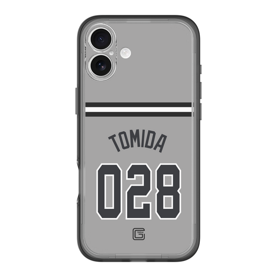 スリムプロテクションプレミアムケース［ 読売ジャイアンツ - #028 TOMIDA - ビジター ］