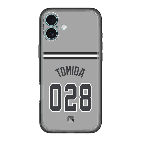 スリムプロテクションプレミアムケース［ 読売ジャイアンツ - #028 TOMIDA - ビジター ］