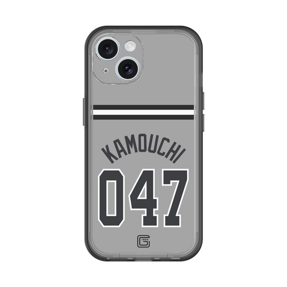 スリムプロテクションプレミアムケース［ 読売ジャイアンツ - #047 KAMOUCHI - ビジター ］