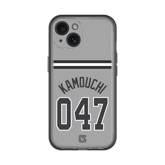 スリムプロテクションプレミアムケース［ 読売ジャイアンツ - #047 KAMOUCHI - ビジター ］