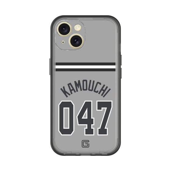 スリムプロテクションプレミアムケース［ 読売ジャイアンツ - #047 KAMOUCHI - ビジター ］