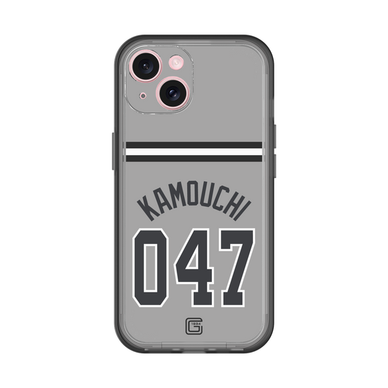 スリムプロテクションプレミアムケース［ 読売ジャイアンツ - #047 KAMOUCHI - ビジター ］