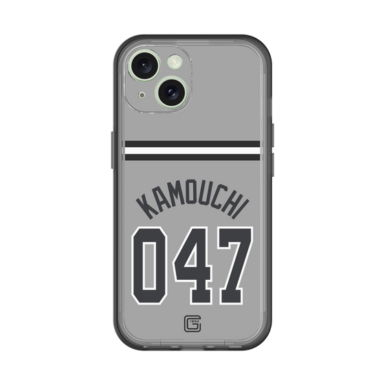 スリムプロテクションプレミアムケース［ 読売ジャイアンツ - #047 KAMOUCHI - ビジター ］