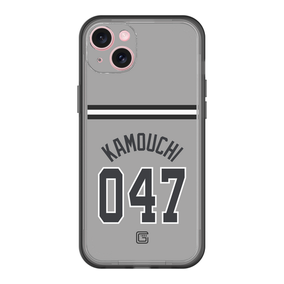 スリムプロテクションプレミアムケース［ 読売ジャイアンツ - #047 KAMOUCHI - ビジター ］