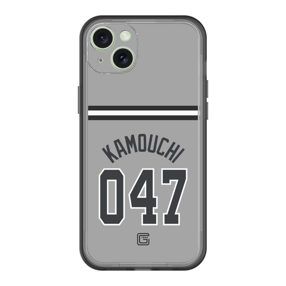 スリムプロテクションプレミアムケース［ 読売ジャイアンツ - #047 KAMOUCHI - ビジター ］