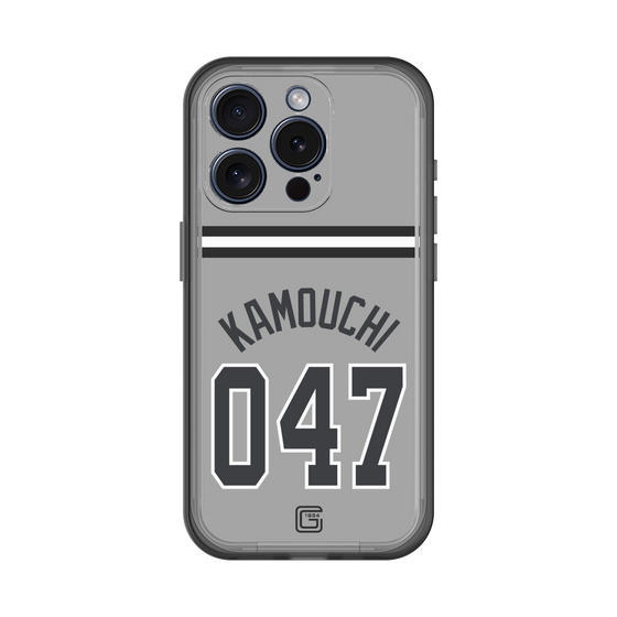 スリムプロテクションプレミアムケース［ 読売ジャイアンツ - #047 KAMOUCHI - ビジター ］