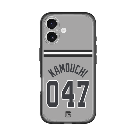 スリムプロテクションプレミアムケース［ 読売ジャイアンツ - #047 KAMOUCHI - ビジター ］