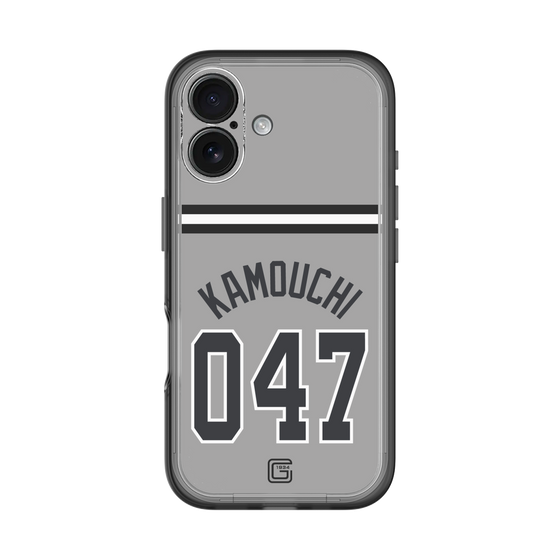 スリムプロテクションプレミアムケース［ 読売ジャイアンツ - #047 KAMOUCHI - ビジター ］