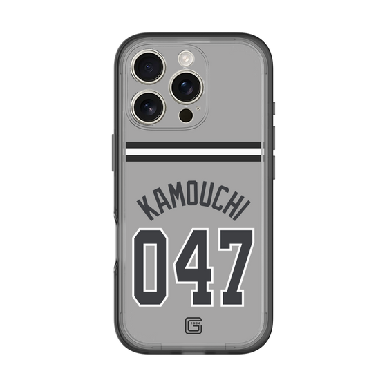 スリムプロテクションプレミアムケース［ 読売ジャイアンツ - #047 KAMOUCHI - ビジター ］
