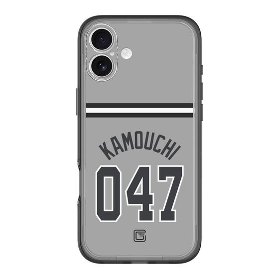 スリムプロテクションプレミアムケース［ 読売ジャイアンツ - #047 KAMOUCHI - ビジター ］