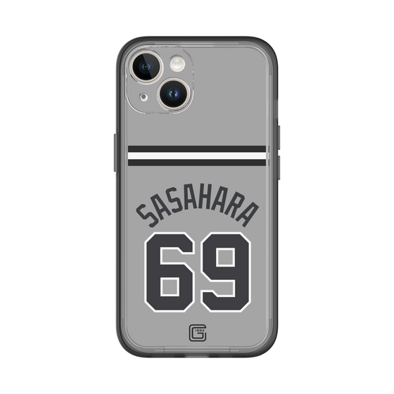 スリムプロテクションプレミアムケース［ 読売ジャイアンツ - #69 SASAHARA - ビジター ］