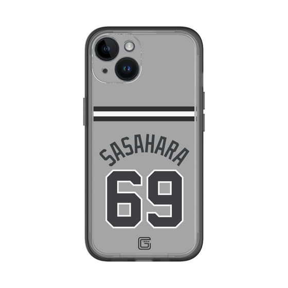 スリムプロテクションプレミアムケース［ 読売ジャイアンツ - #69 SASAHARA - ビジター ］